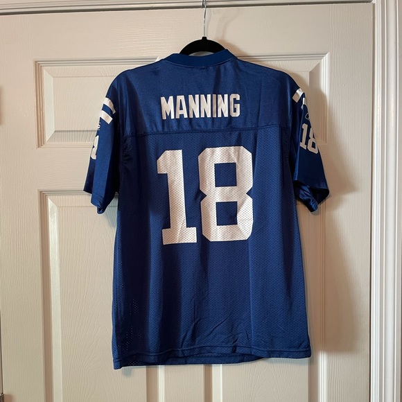Reebok NFL Indianapolis Colts XL #18 Manning Jersey Blue - Picture 4 of 4